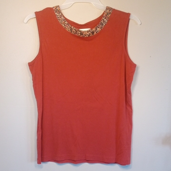 CJ Banks Women's Rust Colored Tank & Cardigan Set Size Xl - Picture 5 of 8